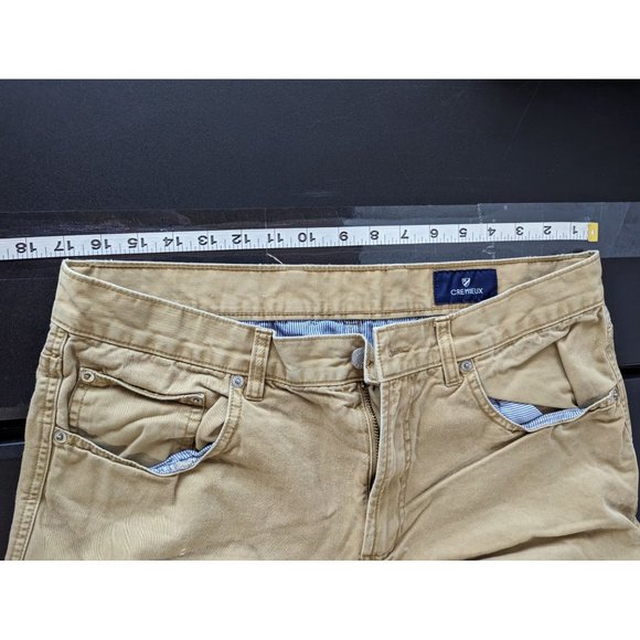 Cremieux Mens Brooklyn Khaki Tan Pants Size 34/32 Neutral Office Business Career - Picture 8 of 11